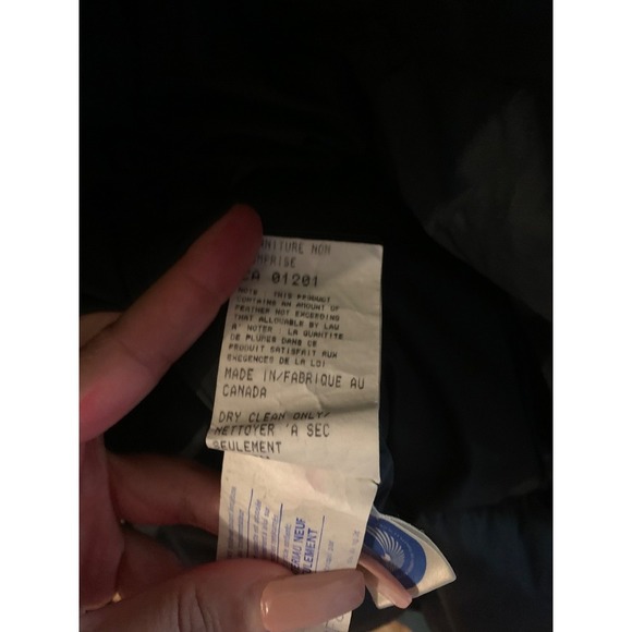 vintage men snow goose down filled parka coat size m in khaki green - Picture 13 of 16